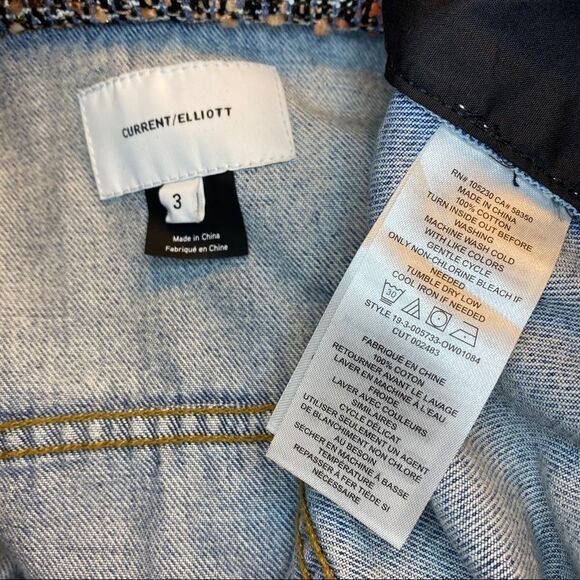 Current/Elliott The Charmer Tweed & Denim Jacket - Picture 15 of 15